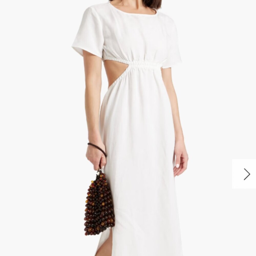 ONIA Cutout linen and Lyocell-blend maxi dress
